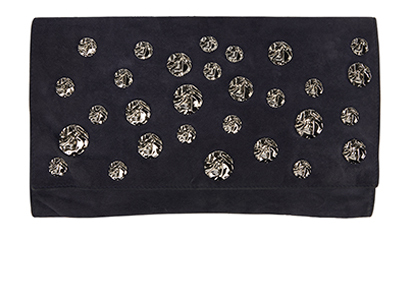 Studded Flap Clutch, front view